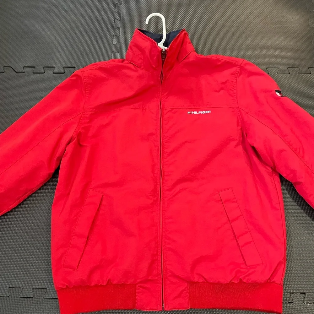 Tommy Hilfiger light winter jacket red in color - Picture 1 of 7